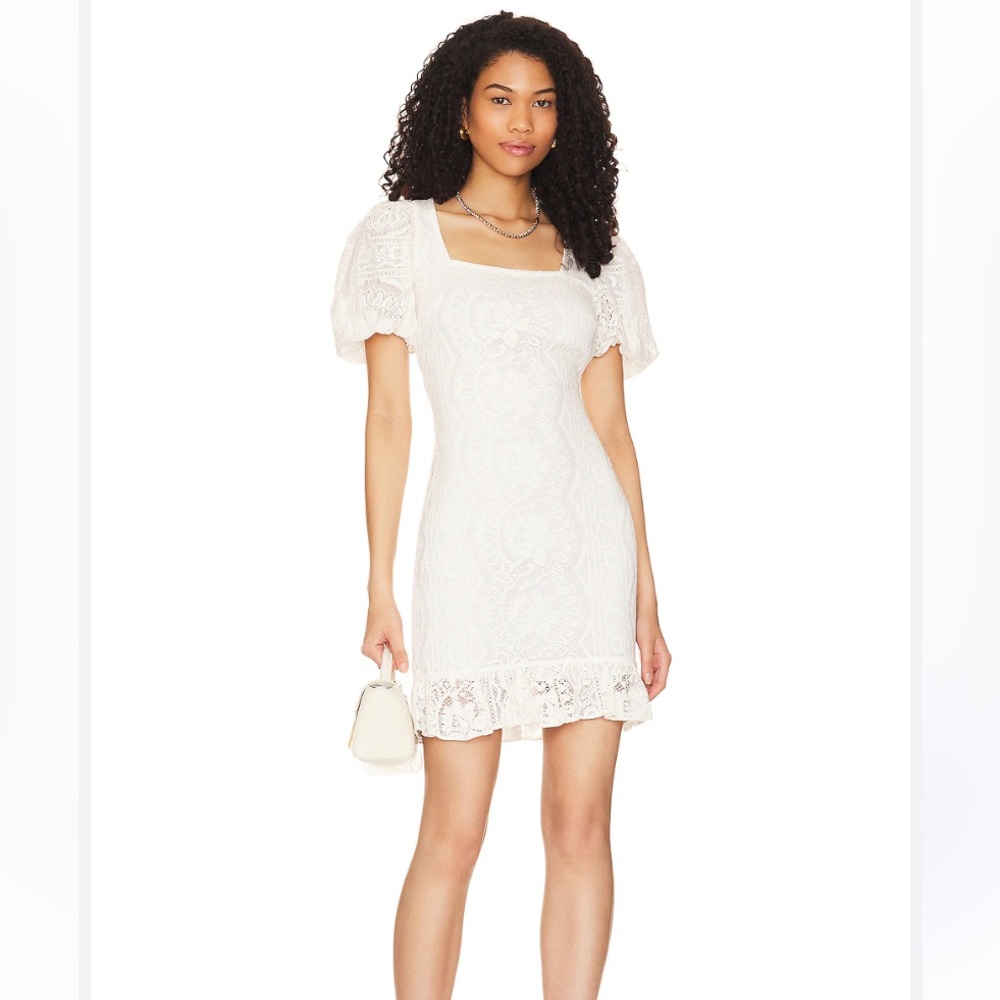 Revolve LPA Vanetta Mini Dress - Cannoli Cream